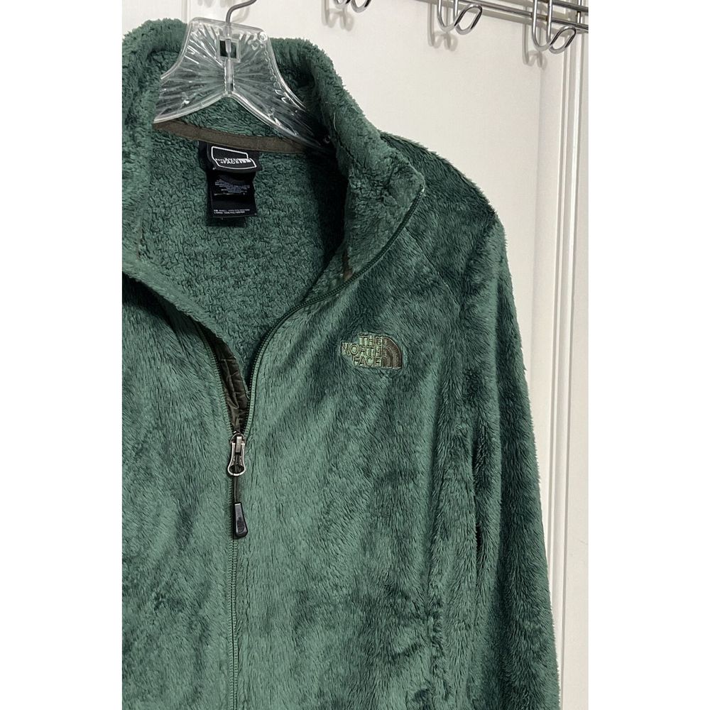 The North Face Osito Forest Green Full Zip Womens Jacket Sz M - Picture 7 of 8
